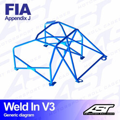 Arceau 8 Points à Souder AST Rollcages V3 pour Peugeot 205 - FIA
