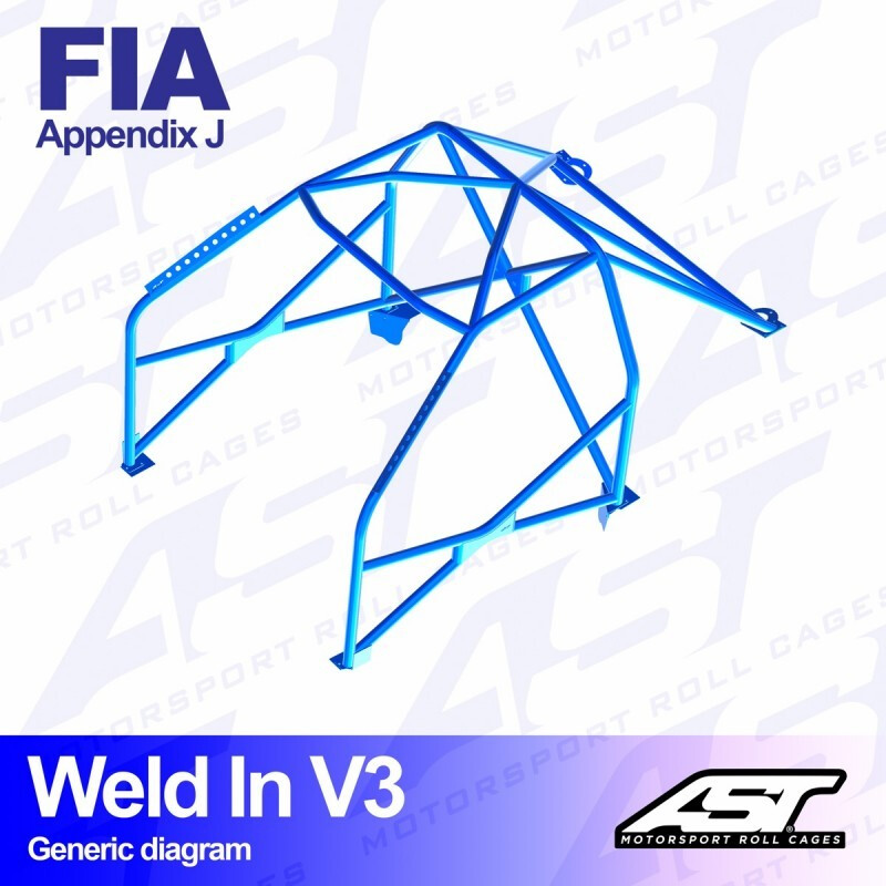 Arceau 8 Points à Souder AST Rollcages V3 pour Peugeot 205 - FIA