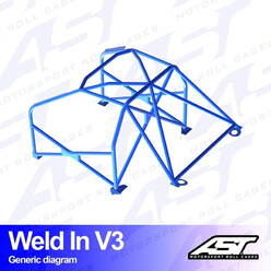 Arceau 8 Points à Souder AST Rollcages V3 pour Renault Clio 3