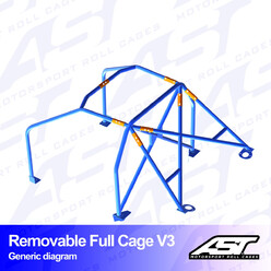 Arceau 6 Points à Boulonner AST Rollcages V3 Démontable pour Seat Ibiza 6L