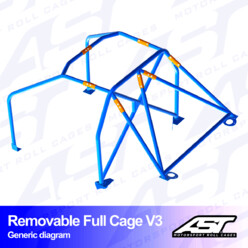 Arceau 6 Points à Boulonner AST Rollcages V3 Démontable pour Toyota MR-S