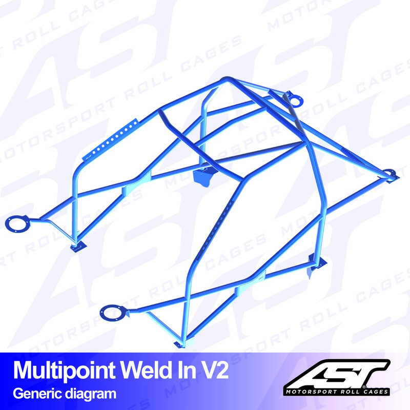 Arceau 10 Points à Souder AST Rollcages V2 pour Honda Civic EJ8 Coupé 2 Portes