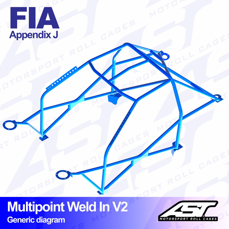 Arceau 10 Points à Souder AST Rollcages V2 pour Honda Civic EK 3 Portes - FIA