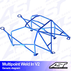 Arceau 10 Points à Souder AST Rollcages V2 pour Honda Civic EP