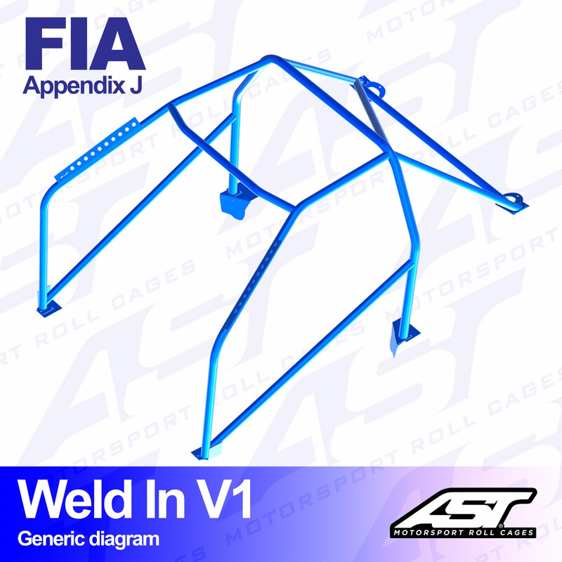 Arceau 8 Points à Souder AST Rollcages V1 pour BMW E30 Berline, 4 Roues Motrices - FIA