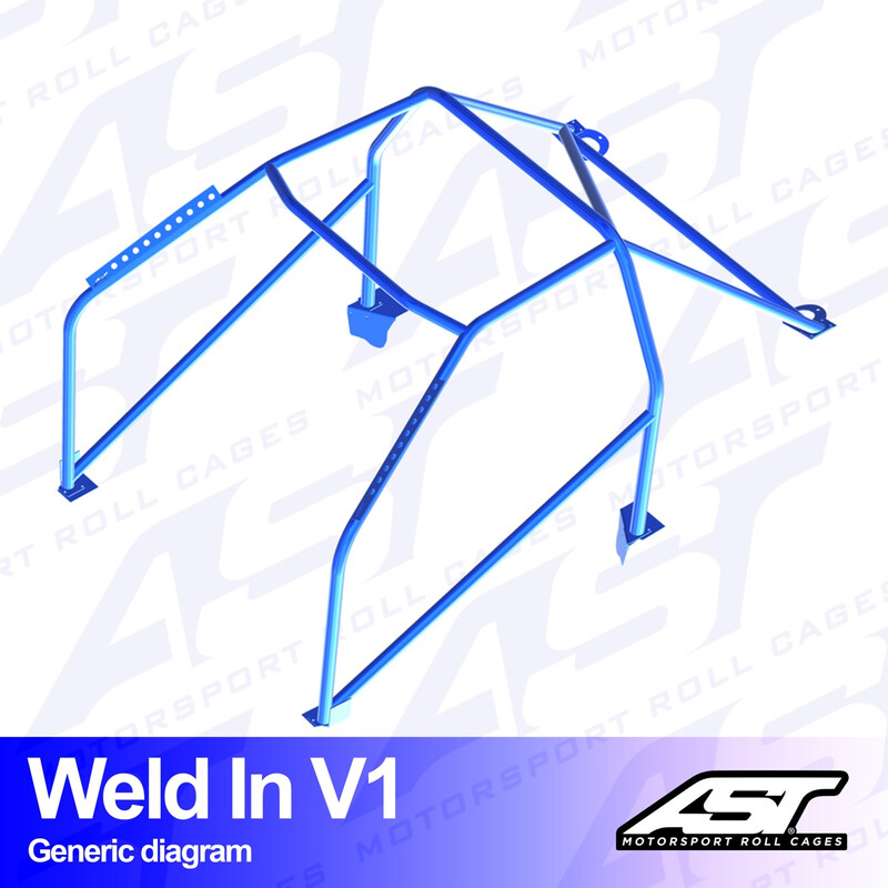 Arceau 8 Points à Souder AST Rollcages V1 pour Ford Focus MK2 - 3 Portes (Traction)