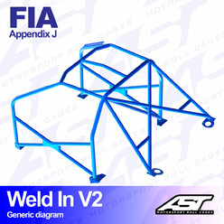 Arceau 8 Points à Souder AST Rollcages V2 pour Peugeot 306 - FIA