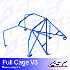 Arceau 6 Points à Boulonner AST Rollcages V3 pour Ford Escort MK1 - 2 Portes