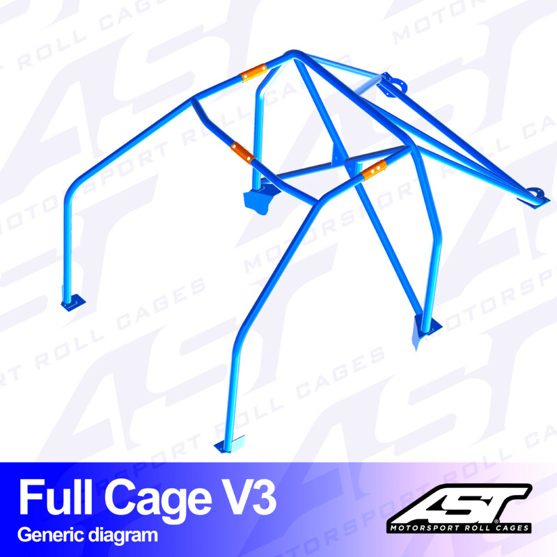 Arceau 6 Points à Boulonner AST Rollcages V3 pour Mazda MX-3