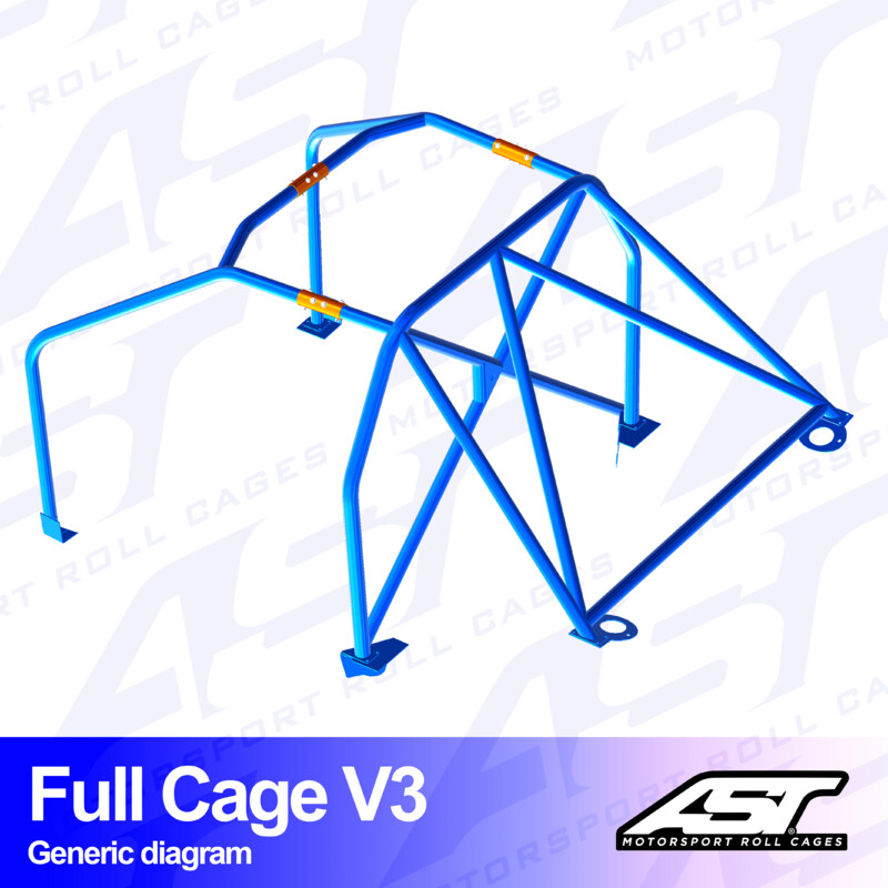 Arceau 6 Points à Boulonner AST Rollcages V3 pour Mazda RX-7 FD