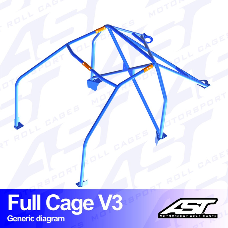 Arceau 6 Points à Boulonner AST Rollcages V3 pour Peugeot 309