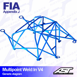 Arceau 10 Points à Souder AST Rollcages V4 pour Mitsubishi Lancer Evo 1 (I) - FIA