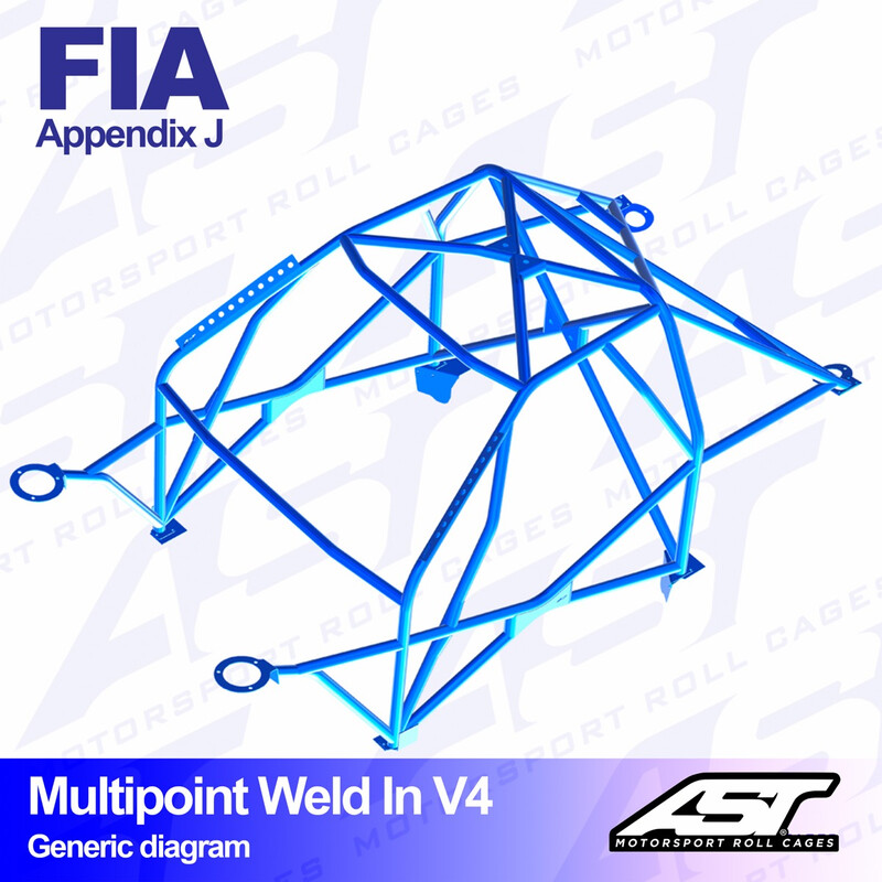Arceau 10 Points à Souder AST Rollcages V4 pour Mitsubishi Lancer Evo 1 (I) - FIA