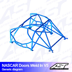 Arceau 8 Points à Souder AST Rollcages V5 Nascar pour BMW E34 Berline, Propulsion