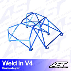 Arceau 8 Points à Souder AST Rollcages V4 pour BMW Série 1 F20 (5 Portes)