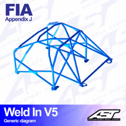 Arceau 8 Points à Souder AST Rollcages V5 pour Fiat Punto - FIA