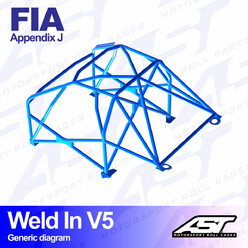 Arceau 8 Points à Souder AST Rollcages V5 pour Nissan Micra / March (K11) - FIA