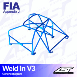 Arceau 8 Points à Souder AST Rollcages V3 pour Fiat Punto - FIA
