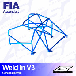 Arceau 8 Points à Souder AST Rollcages V3 pour Subaru Impreza GC (22B) - FIA