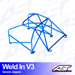 Arceau 8 Points à Souder AST Rollcages V3 pour Volvo 145