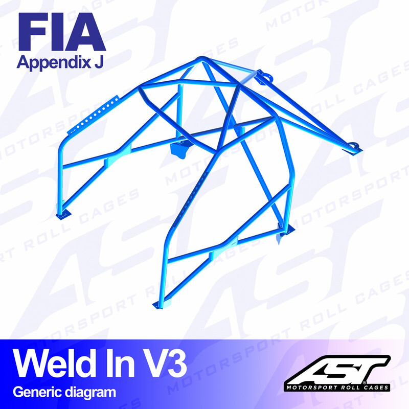 Arceau 8 Points à Souder AST Rollcages V3 pour Volvo 242 - FIA