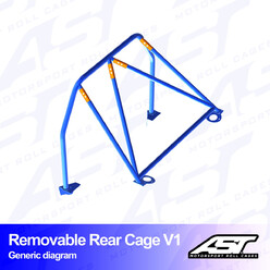 Demi-Arceau à Boulonner AST Rollcages V1 Démontable pour Porsche Boxster (986)