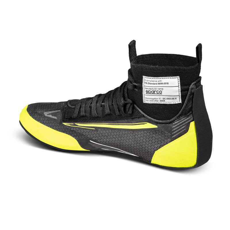 Bottines Sparco Superleggera Noires & Jaunes (FIA)