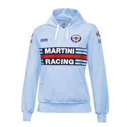 Sweat à Capuche Sparco Martini Racing Replica Femme Bleu Céleste