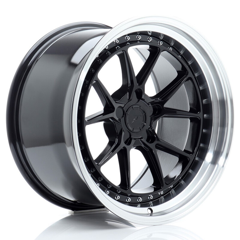 Japan Racing JR-39 18x10.5" (5 trous - sur mesure) ET15-22, Noir / Brillant