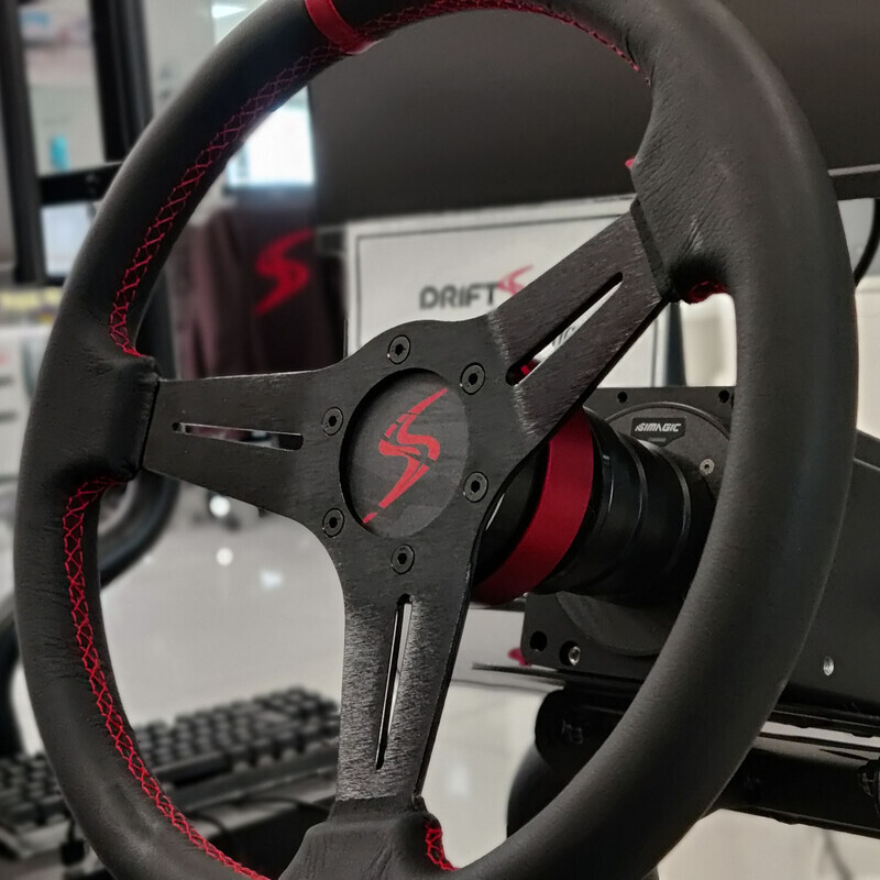 Volant DriftShop Sim Racing, Cuir Noir
