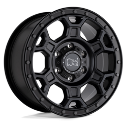 Black Rhino Midhill 16x8 6x130 ET45, Noir Mat