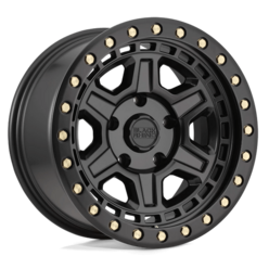 Black Rhino Reno 18x9.5 6x139.7 ET12, Noir Mat, Visserie Laiton