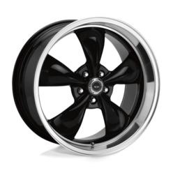 American Racing AR105 Torq Thrust M 18x9 5x114.3 ET24, Noir Brillant, Rebord Poli