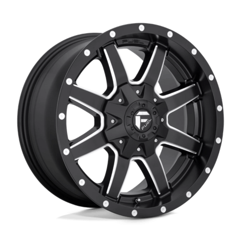 Fuel D538 Maverick 20x9 5x110/127 ET38, Noir Mat, Rebord Brillant