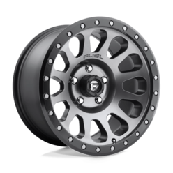 Fuel D601 Vector 17x8.5 6x139.7 ET07, Gunmetal Mat, Cerclage Noir