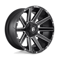 Fuel D616 Contra 18x9 6x135/139.7 ET01, Noir Mat, Rebord Brillant