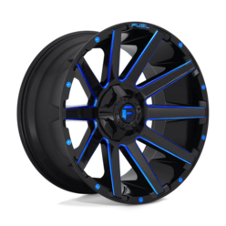 Fuel D644 Contra 18x9 6x135/139.7 ET01, Noir Brillant & Bleu