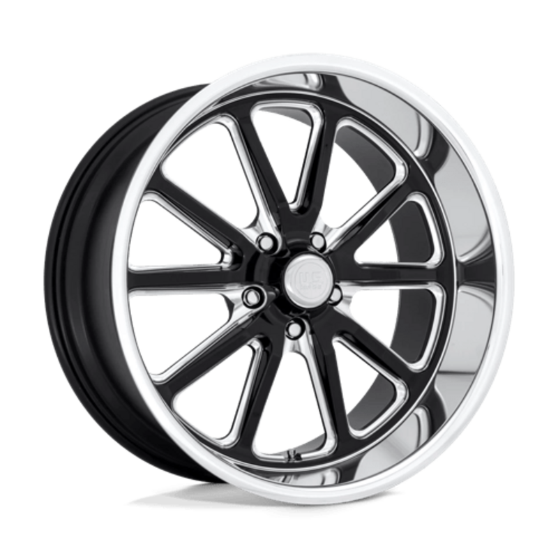 US Mag U117 Rambler 18x9.5 5x127 ET01, Noir Brillant, Branches Usinées