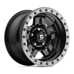 Fuel D557 Anza 15x8" 5x114.3 ET-18, Noir Mat, Rebord Gunmetal