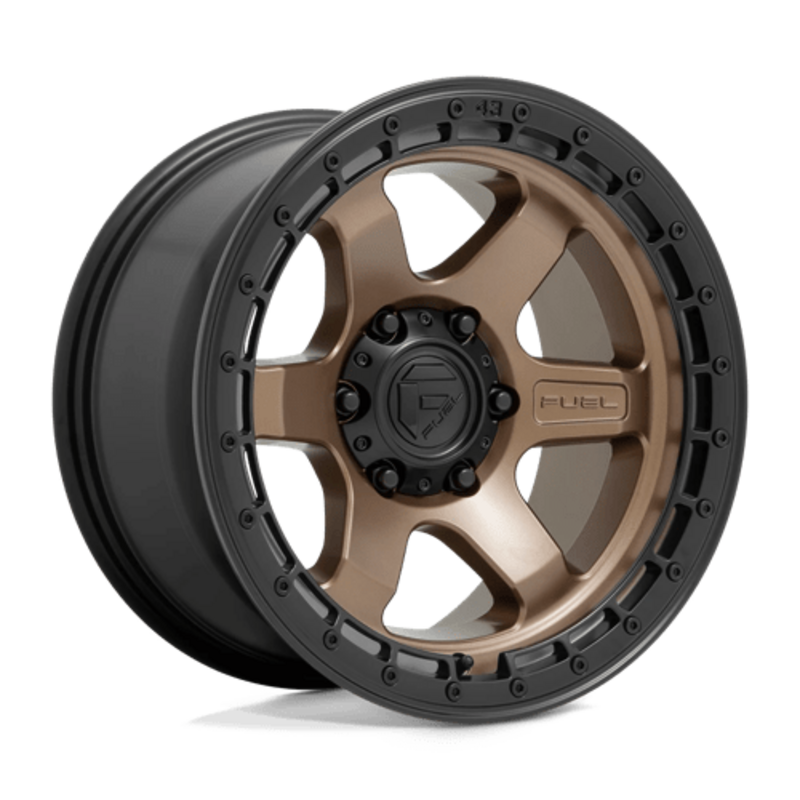 Fuel D751 Block 18x9" 5x127 ET-12, Bronze Mat, Cerclage Noir