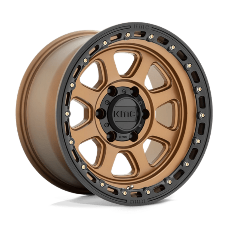 KMC KM548 Chase 20x9" 5x127 ET18, Bronze Mat, Rebord Noir