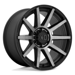 XD XD847 Outbreak 16x8" 6x114.3 ET10, Noir Satiné, Teinte Grise