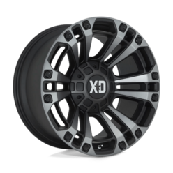 XD XD851 Monster 3 20x9" 6x135/139.7 ET00, Noir Satiné, Teinte Grise