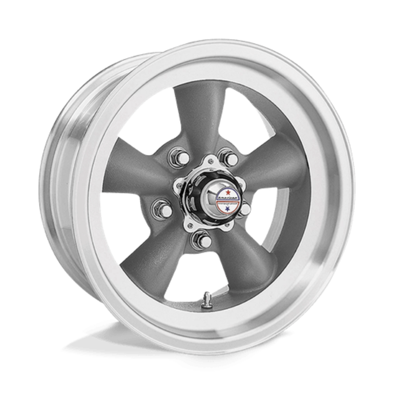 American Racing Vintage VN105 Torq Thrust D 15x8.5" 5x127 ET-25, Gris Torq Thrust, Rebord Poli