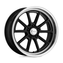 American Racing Vintage VN510 Draft 18x10" 5x114.3 ET00, Noir Brillant, Rebord Diamant