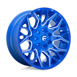 Fuel D770 Twitch 22x10" 6x135/139.7 ET-18, Bleu Anodisé