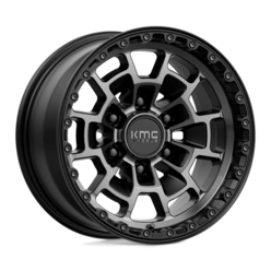 KMC KM718 Summit 17x8.5" 5x127 ET00, Noir Satiné, Teinte Grise