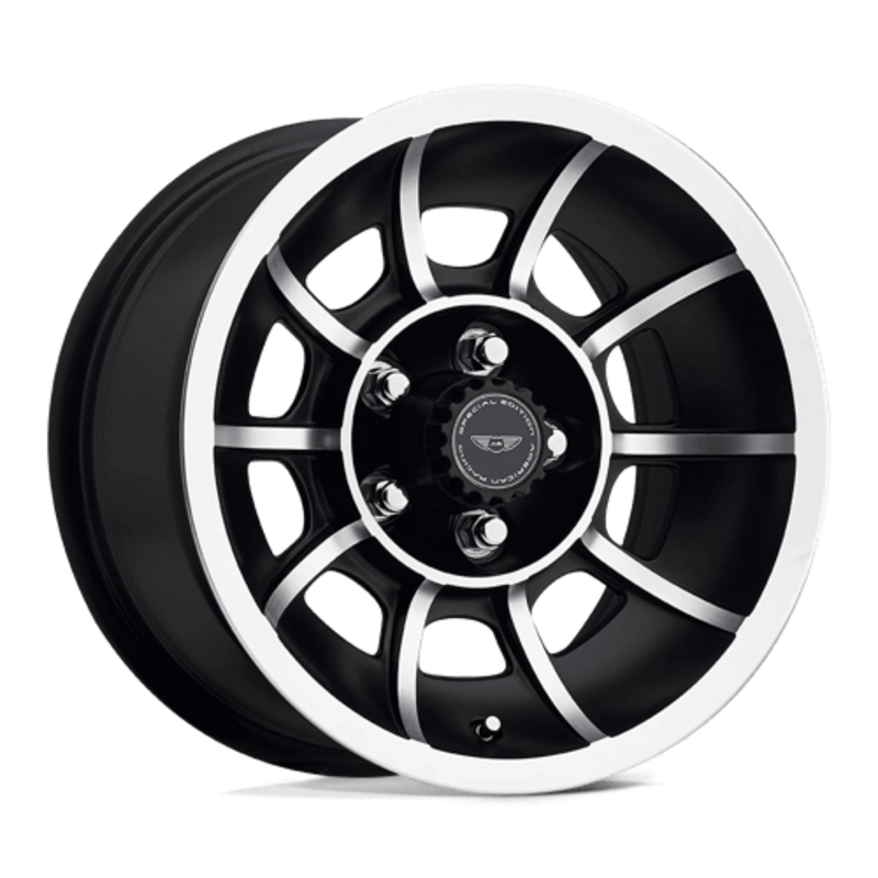 American Racing Vintage VN47 Vector 15x8.5" 5x114.3 ET06, Noir Satiné, Branches Polies