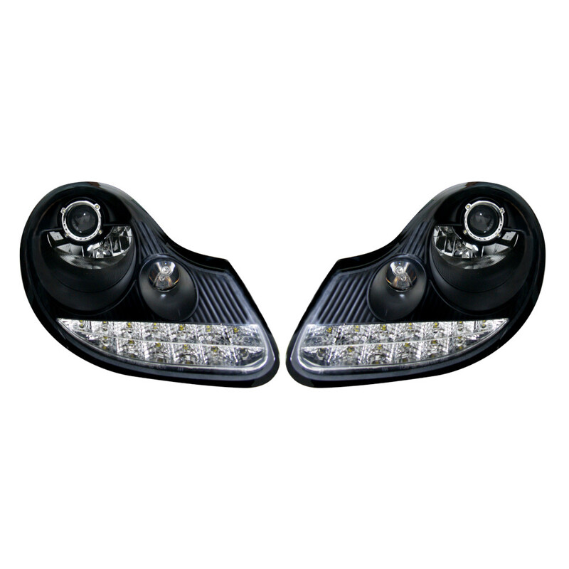Phares avant Navan pour Porsche Boxster 986 (97-04) - Fond Noir