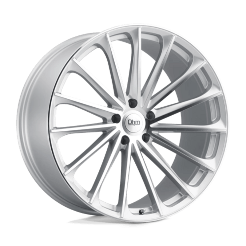 OHM Proton 19x8.5" 5x120 ET30, Gris Argenté, Branches Polies